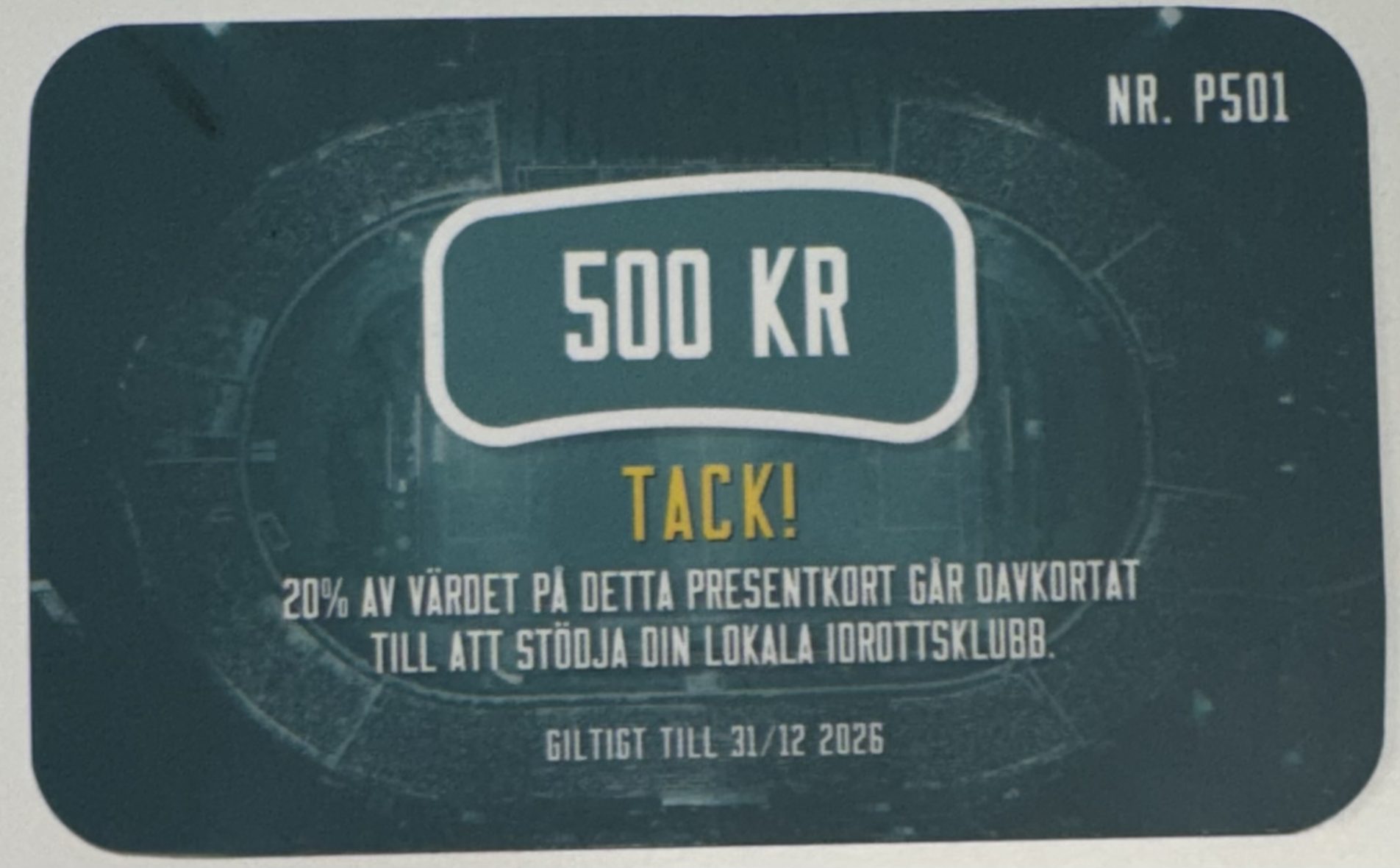 O’Learys presentkort 500 kr